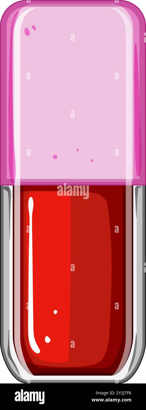 Getönte Lippenglanz Cartoonvektor-Illustration Stock Vektor