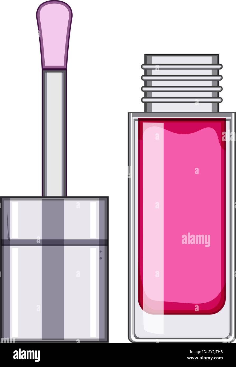 Grausamkeit Lippenglanz Karikaturvektor Illustration Stock Vektor