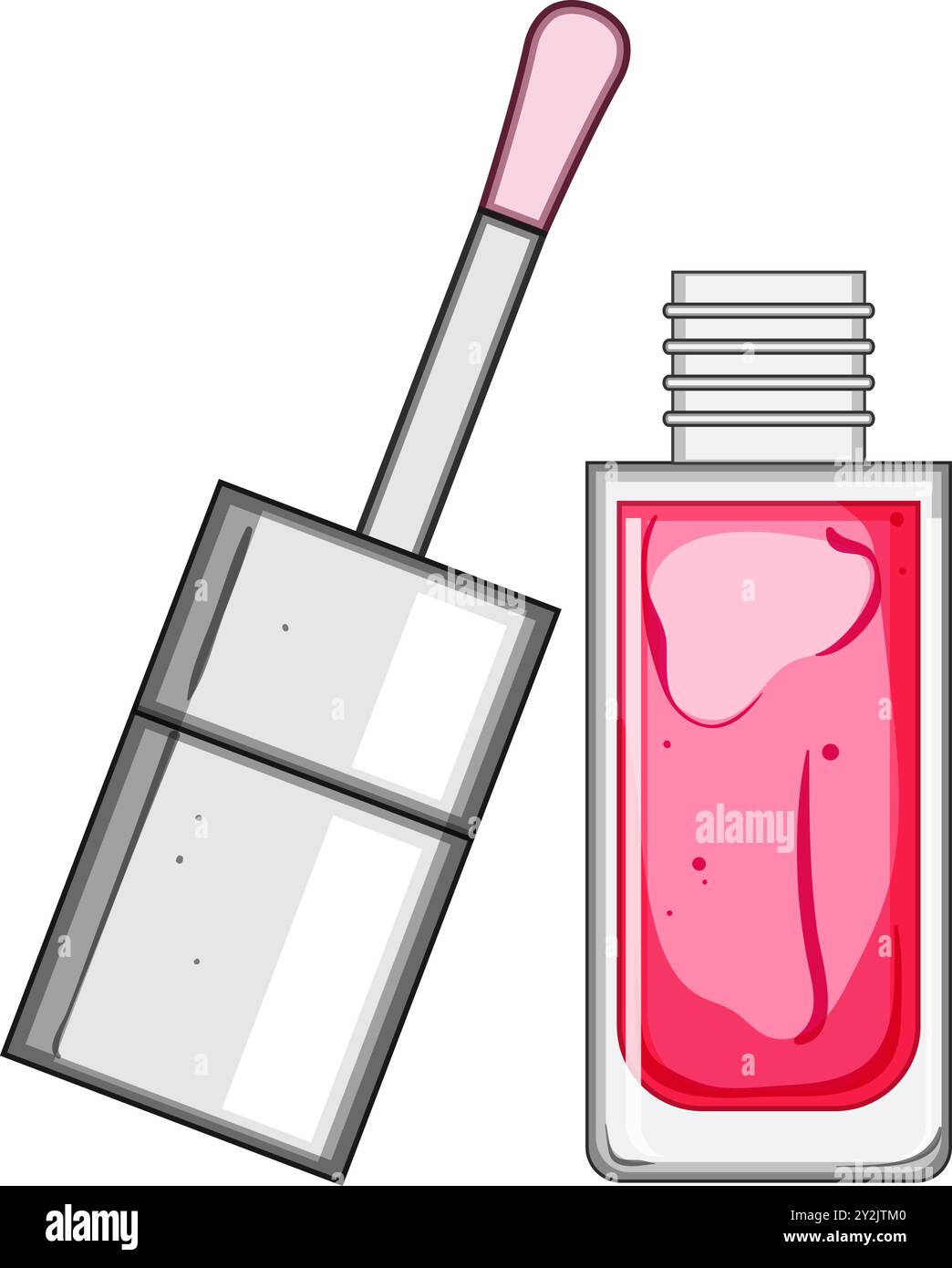 Vegan Lip Gloss Cartoon Vektor Illustration Stock Vektor