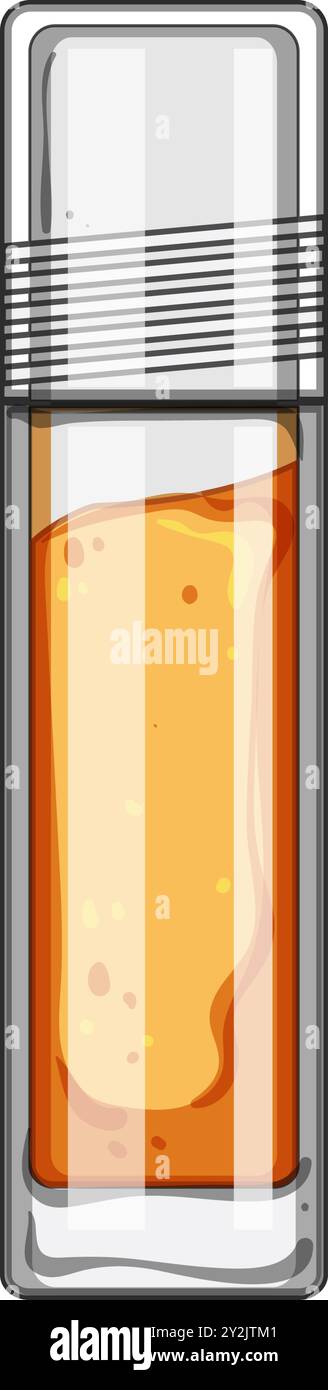 Long Lip Gloss Cartoon Vektor Illustration Stock Vektor