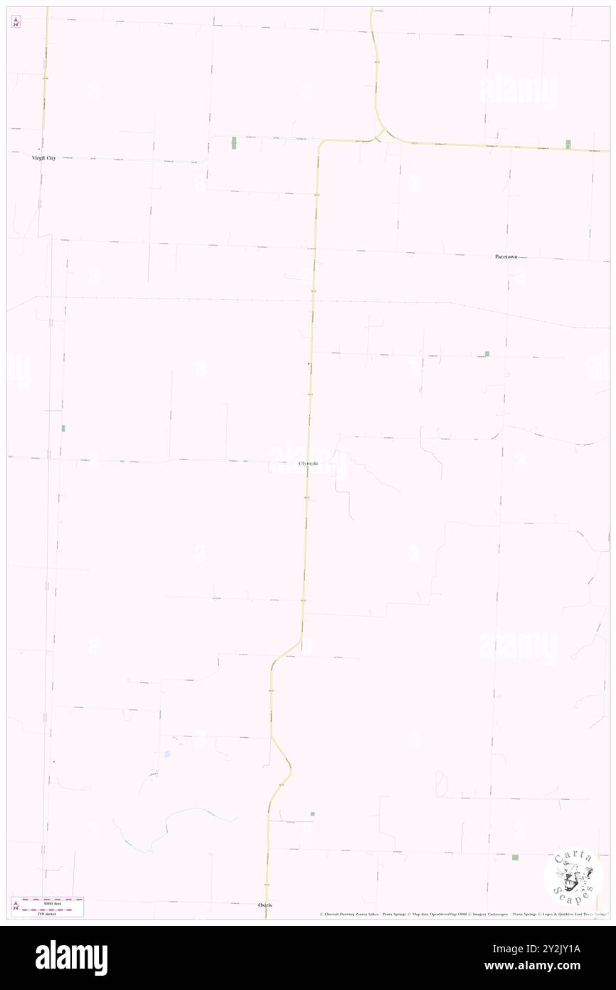 Olympia, Cedar County, USA, USA, Missouri, n 37 43' 34'', S 94 1' 42'', Karte, Cartascapes Map, veröffentlicht 2024. Erkunden Sie Cartascapes, eine Karte, die die vielfältigen Landschaften, Kulturen und Ökosysteme der Erde enthüllt. Reisen Sie durch Zeit und Raum und entdecken Sie die Verflechtungen der Vergangenheit, Gegenwart und Zukunft unseres Planeten. Stockfoto