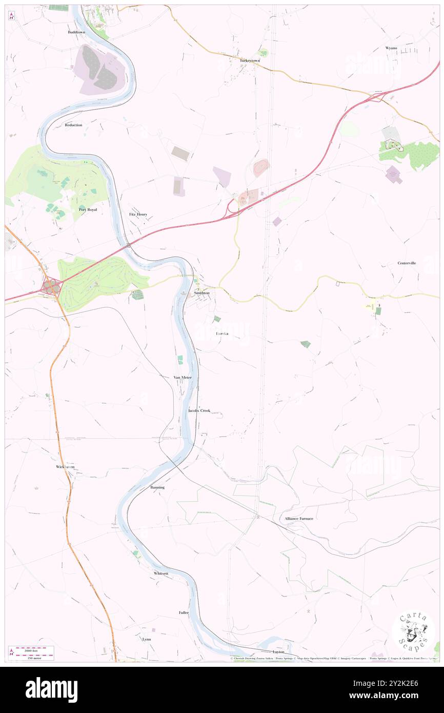 Eureka, Westmoreland County, USA, USA, Pennsylvania, n 40 8' 48''', S 79 44' 11'', Karte, Cartascapes Map, veröffentlicht 2024. Erkunden Sie Cartascapes, eine Karte, die die vielfältigen Landschaften, Kulturen und Ökosysteme der Erde enthüllt. Reisen Sie durch Zeit und Raum und entdecken Sie die Verflechtungen der Vergangenheit, Gegenwart und Zukunft unseres Planeten. Stockfoto