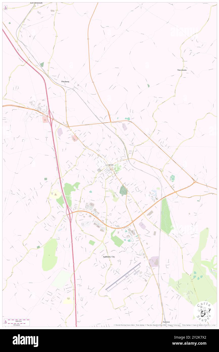 London, Laurel County, USA, USA, Kentucky, n 37 7' 44'', S 84 4' 59'', Karte, Cartascapes Map, veröffentlicht 2024. Erkunden Sie Cartascapes, eine Karte, die die vielfältigen Landschaften, Kulturen und Ökosysteme der Erde enthüllt. Reisen Sie durch Zeit und Raum und entdecken Sie die Verflechtungen der Vergangenheit, Gegenwart und Zukunft unseres Planeten. Stockfoto