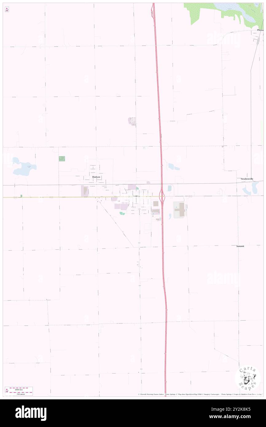 Ashley, DeKalb County, USA, USA, Indiana, n 41 31' 34''', S 85 4' 0'', Karte, Karte, Kartenausgabe 2024. Erkunden Sie Cartascapes, eine Karte, die die vielfältigen Landschaften, Kulturen und Ökosysteme der Erde enthüllt. Reisen Sie durch Zeit und Raum und entdecken Sie die Verflechtungen der Vergangenheit, Gegenwart und Zukunft unseres Planeten. Stockfoto