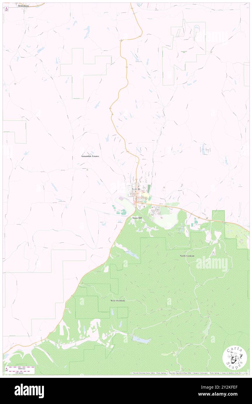 Nashville, Brown County, USA, USA, Indiana, n 39 12' 26'', S 86 15' 3'', Karte, Cartascapes Map, veröffentlicht 2024. Erkunden Sie Cartascapes, eine Karte, die die vielfältigen Landschaften, Kulturen und Ökosysteme der Erde enthüllt. Reisen Sie durch Zeit und Raum und entdecken Sie die Verflechtungen der Vergangenheit, Gegenwart und Zukunft unseres Planeten. Stockfoto