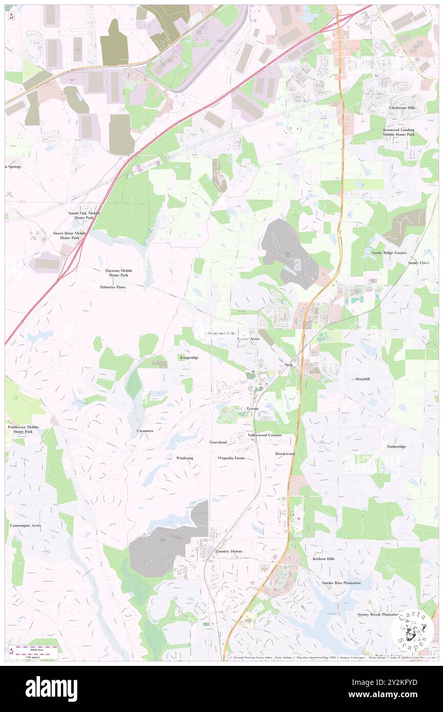 Briarwood Acres, Fayette County, USA, Vereinigte Staaten, Georgia, n 33 29' 9'', S 84 36' 15'', Karte, Cartascapes Map, veröffentlicht 2024. Erkunden Sie Cartascapes, eine Karte, die die vielfältigen Landschaften, Kulturen und Ökosysteme der Erde enthüllt. Reisen Sie durch Zeit und Raum und entdecken Sie die Verflechtungen der Vergangenheit, Gegenwart und Zukunft unseres Planeten. Stockfoto