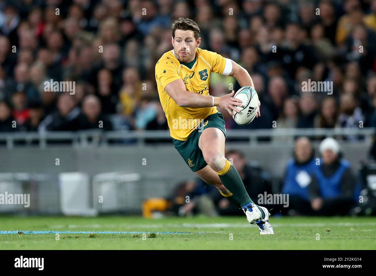 Bernard Foley aus Australien während des Bledisloe Cup Rugby-Spiels zwischen Neuseeland und Australien im Eden Park in Auckland, Neuseeland Stockfoto