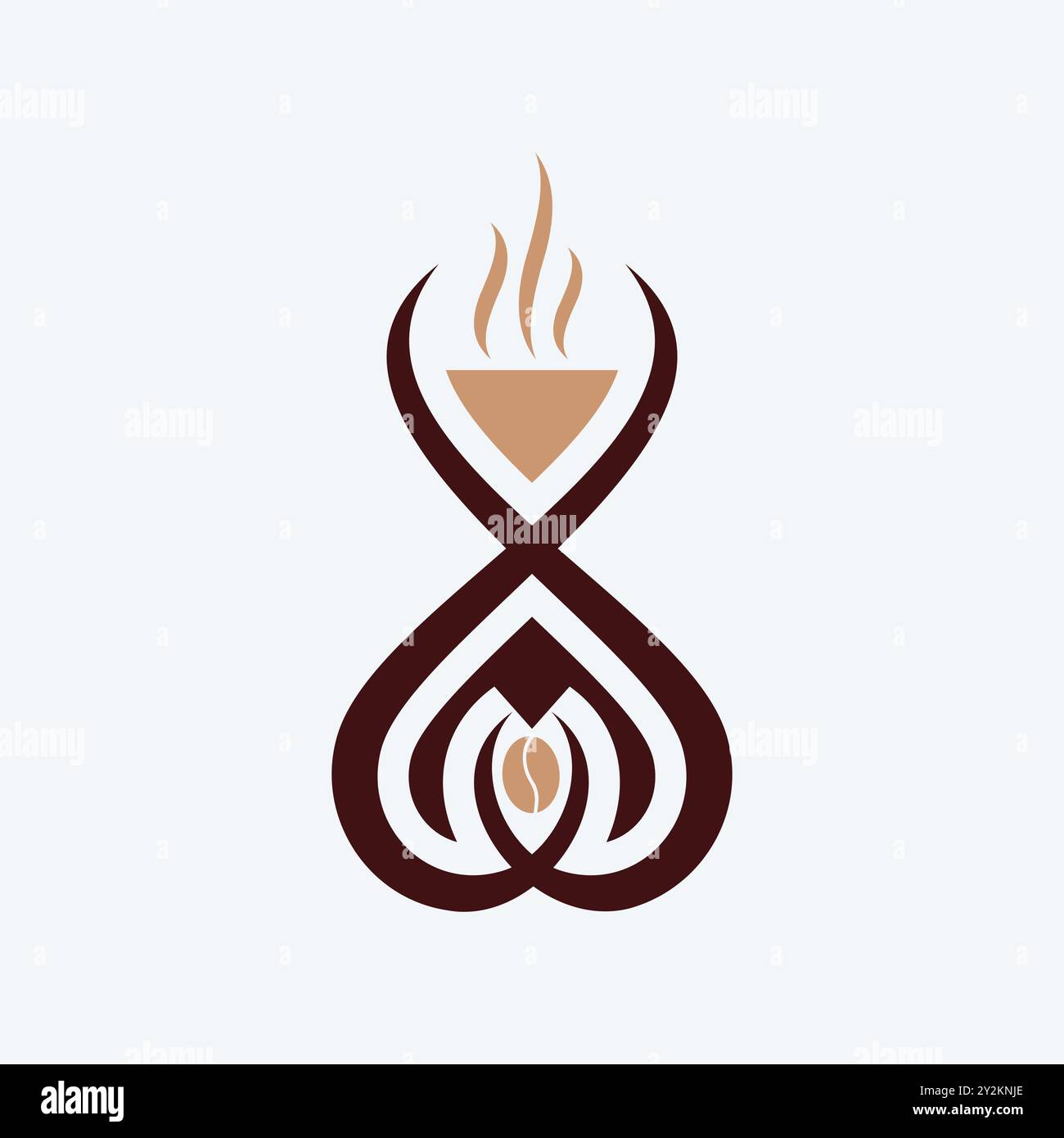 Coffee Lover Logo Design für Coffee Shop Restaurant Stock Vektor
