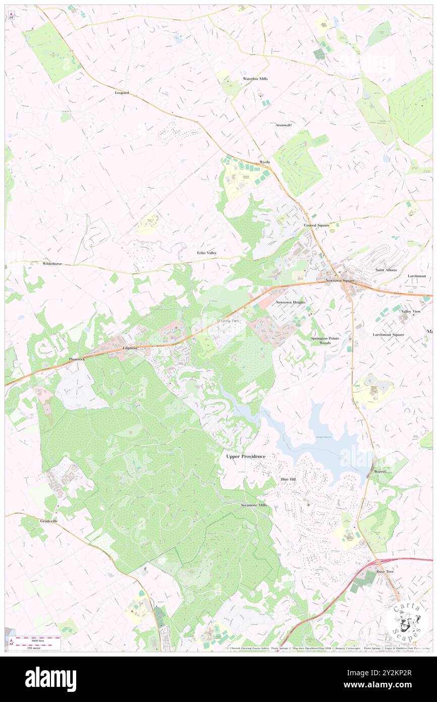 Florida Park, Delaware County, USA, USA, Pennsylvania, n 39 58' 41'', S 75 25' 45'', Karte, Cartascapes Map, veröffentlicht 2024. Erkunden Sie Cartascapes, eine Karte, die die vielfältigen Landschaften, Kulturen und Ökosysteme der Erde enthüllt. Reisen Sie durch Zeit und Raum und entdecken Sie die Verflechtungen der Vergangenheit, Gegenwart und Zukunft unseres Planeten. Stockfoto