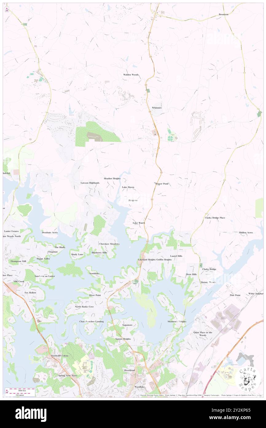 Hargrove, Hall County, USA, USA, Georgia, n 34 23' 9'', S 83 48' 51'', Karte, Cartascapes Map, veröffentlicht 2024. Erkunden Sie Cartascapes, eine Karte, die die vielfältigen Landschaften, Kulturen und Ökosysteme der Erde enthüllt. Reisen Sie durch Zeit und Raum und entdecken Sie die Verflechtungen der Vergangenheit, Gegenwart und Zukunft unseres Planeten. Stockfoto