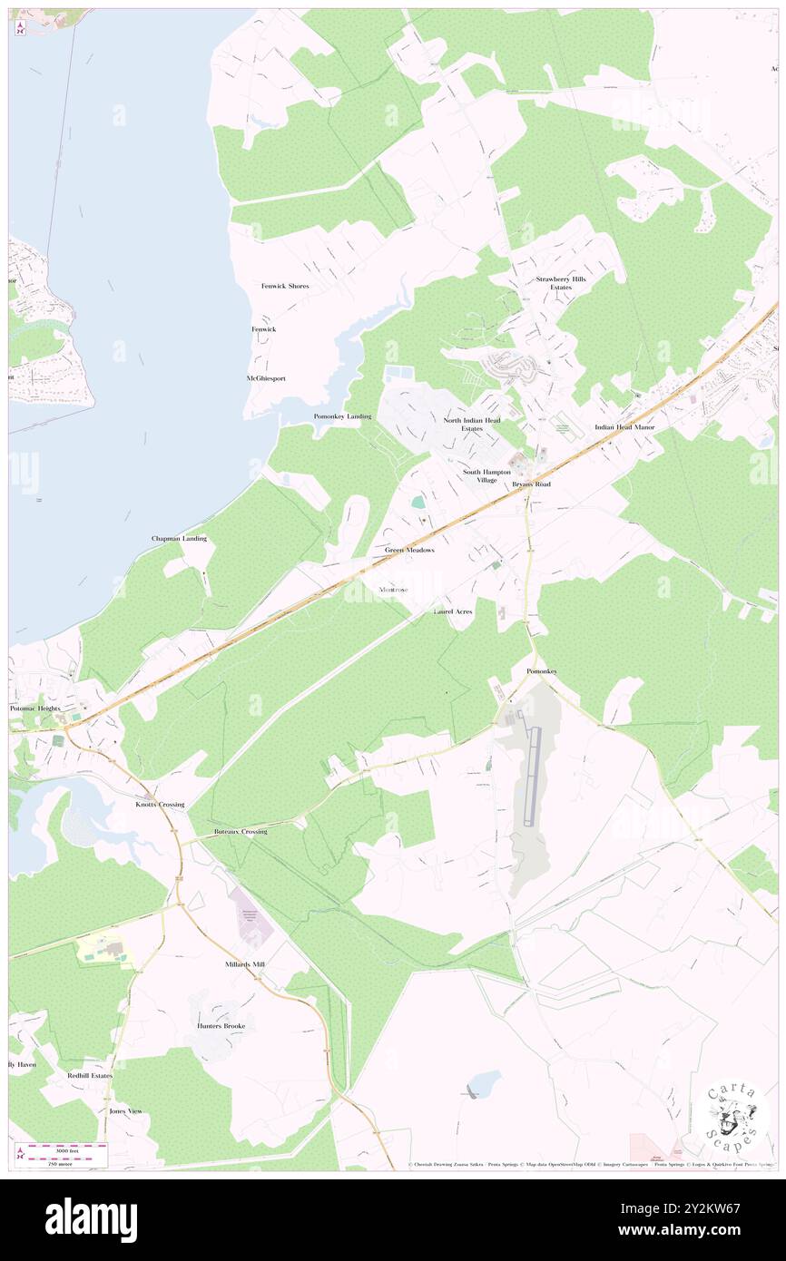 Montrose, Charles County, USA, USA, Maryland, n 38 36' 58''', S 77 5' 27'', Karte, Cartascapes Map, veröffentlicht 2024. Erkunden Sie Cartascapes, eine Karte, die die vielfältigen Landschaften, Kulturen und Ökosysteme der Erde enthüllt. Reisen Sie durch Zeit und Raum und entdecken Sie die Verflechtungen der Vergangenheit, Gegenwart und Zukunft unseres Planeten. Stockfoto