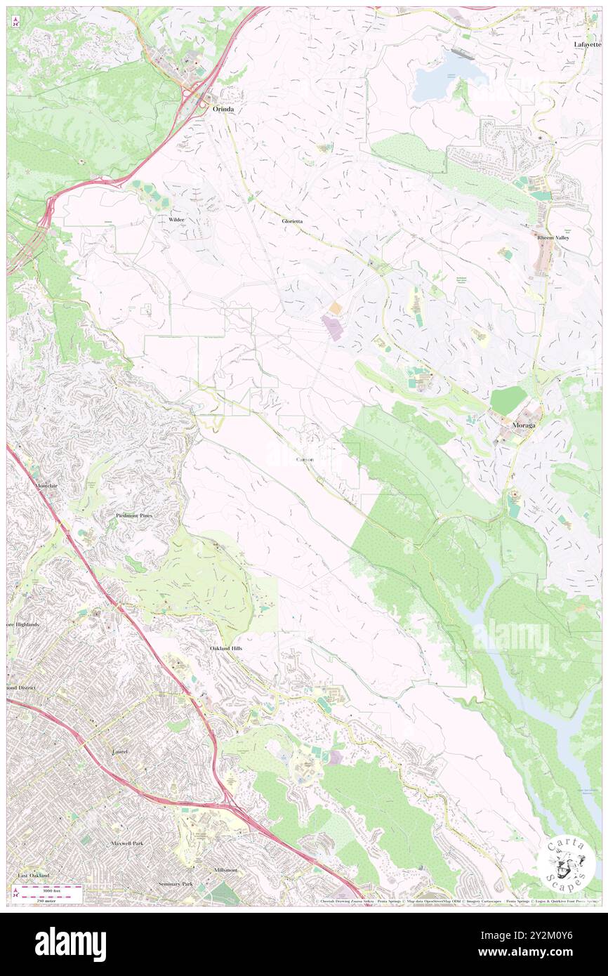 Canyon, Alameda County, USA, USA, Kalifornien, n 37 49' 50'', S 122 9' 57'', Karte, Cartascapes Map, veröffentlicht 2024. Erkunden Sie Cartascapes, eine Karte, die die vielfältigen Landschaften, Kulturen und Ökosysteme der Erde enthüllt. Reisen Sie durch Zeit und Raum und entdecken Sie die Verflechtungen der Vergangenheit, Gegenwart und Zukunft unseres Planeten. Stockfoto