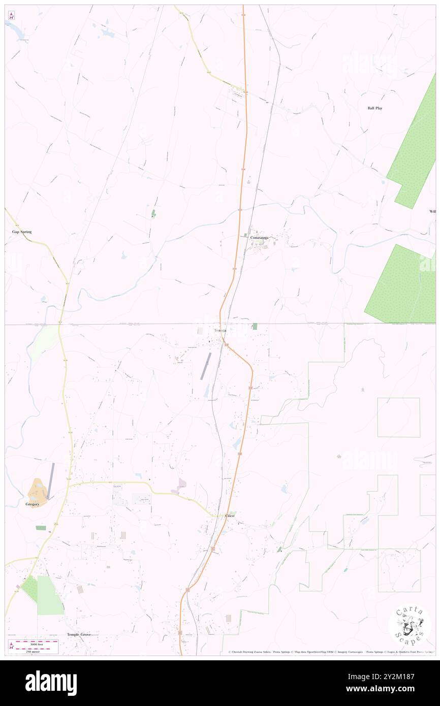 Tennga, Murray County, USA, USA, Georgia, n 34 59' 12'', S 84 44' 18'', Karte, Cartascapes Map, veröffentlicht 2024. Erkunden Sie Cartascapes, eine Karte, die die vielfältigen Landschaften, Kulturen und Ökosysteme der Erde enthüllt. Reisen Sie durch Zeit und Raum und entdecken Sie die Verflechtungen der Vergangenheit, Gegenwart und Zukunft unseres Planeten. Stockfoto