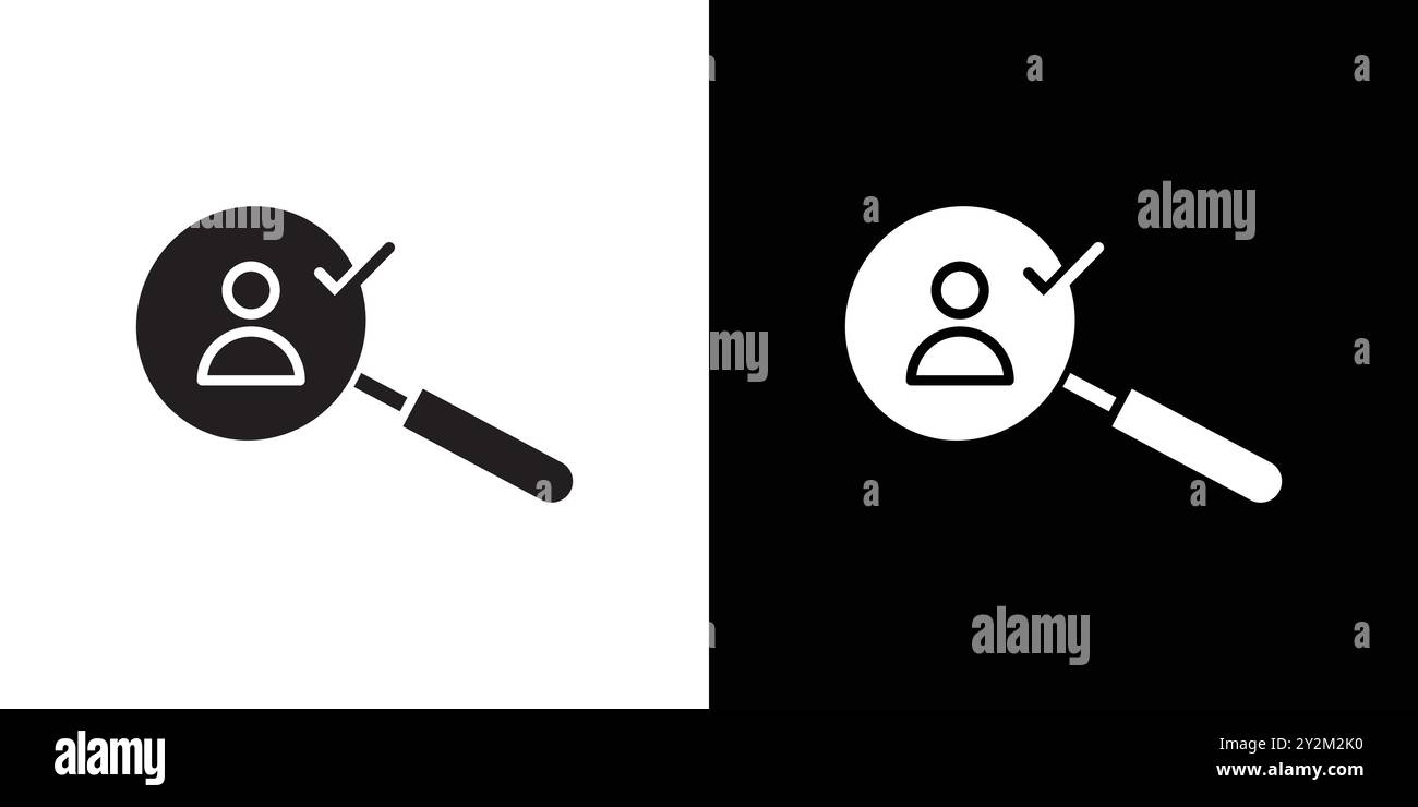Hiring Icon Black Line Art Vektor in schwarz-weiß Umrisse Set Collection Zeichen Stock Vektor