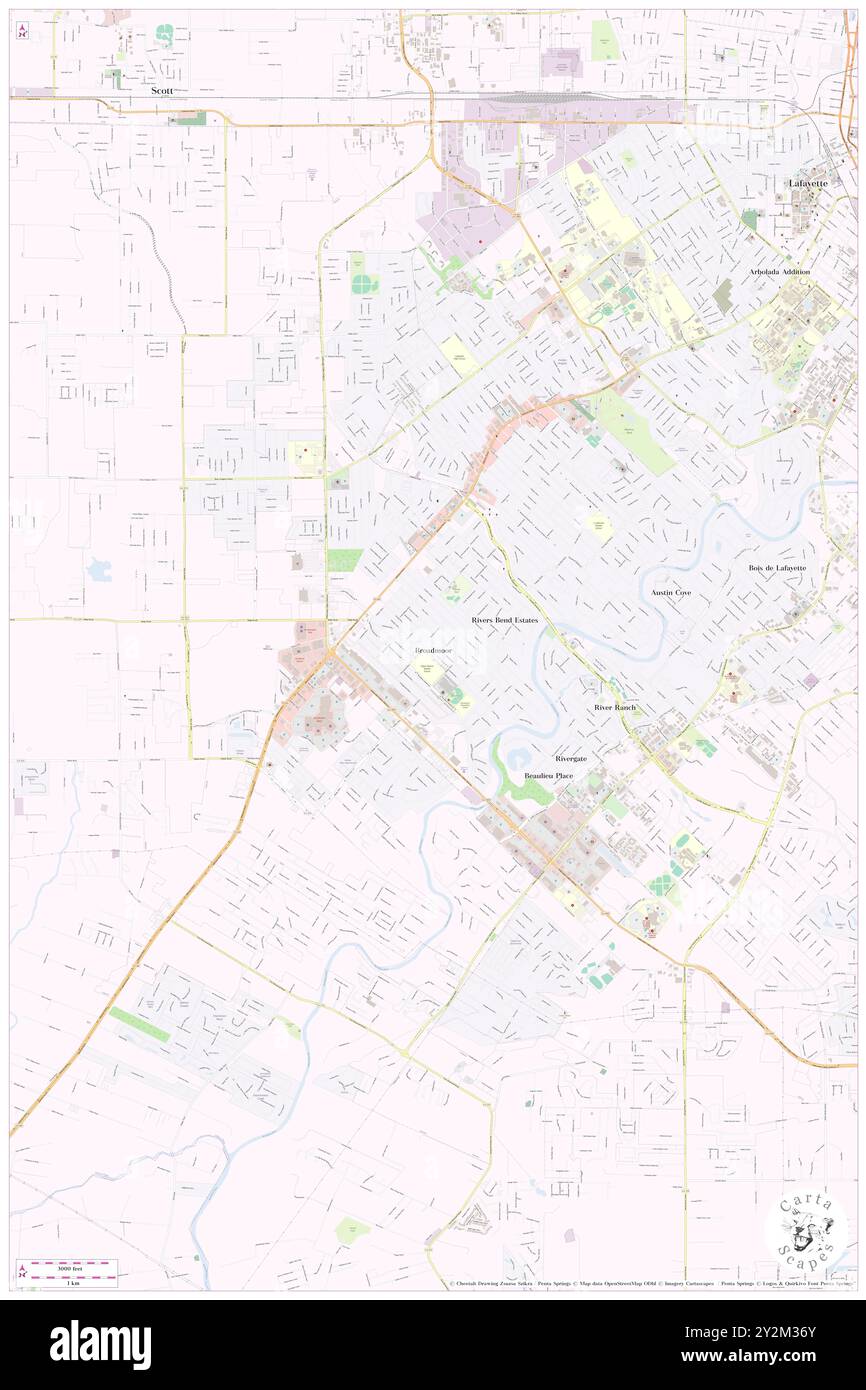 Broadmoor, Lafayette Parish, USA, USA, Louisiana, n 30 10' 41'', S 92 3' 44'', Karte, Cartascapes Map, veröffentlicht 2024. Erkunden Sie Cartascapes, eine Karte, die die vielfältigen Landschaften, Kulturen und Ökosysteme der Erde enthüllt. Reisen Sie durch Zeit und Raum und entdecken Sie die Verflechtungen der Vergangenheit, Gegenwart und Zukunft unseres Planeten. Stockfoto