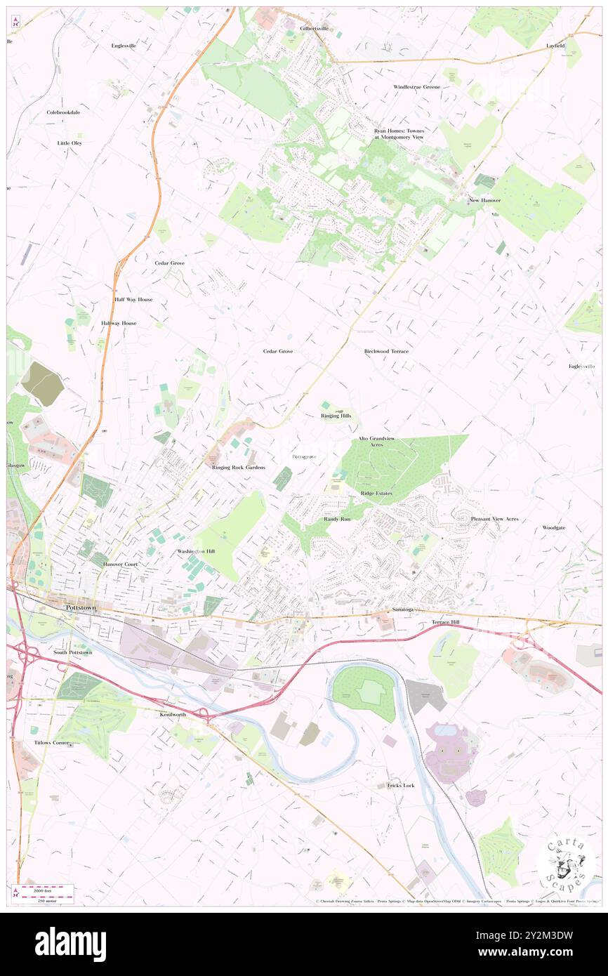 Pottsgrove, Montgomery County, USA, USA, Pennsylvania, n 40 15' 53''', S 75 36' 42'', Karte, Cartascapes Map, veröffentlicht 2024. Erkunden Sie Cartascapes, eine Karte, die die vielfältigen Landschaften, Kulturen und Ökosysteme der Erde enthüllt. Reisen Sie durch Zeit und Raum und entdecken Sie die Verflechtungen der Vergangenheit, Gegenwart und Zukunft unseres Planeten. Stockfoto