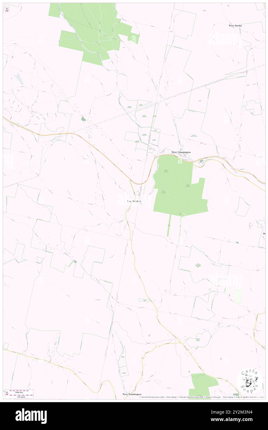 East Windsor, Berkshire County, USA, USA, Massachusetts, n 42 28' 40''', S 72 59' 8'', Karte, Cartascapes Map, veröffentlicht 2024. Erkunden Sie Cartascapes, eine Karte, die die vielfältigen Landschaften, Kulturen und Ökosysteme der Erde enthüllt. Reisen Sie durch Zeit und Raum und entdecken Sie die Verflechtungen der Vergangenheit, Gegenwart und Zukunft unseres Planeten. Stockfoto