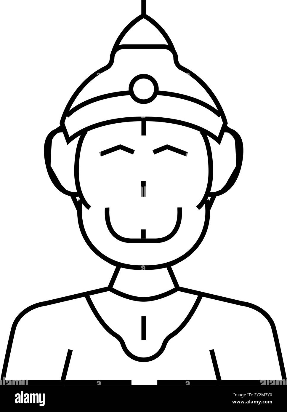 hanuman hinduismus Religion Linie Icon Vektor Illustration Stock Vektor