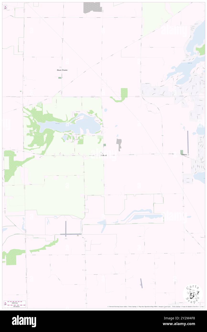 Millard, Walworth County, USA, USA, Wisconsin, n 42 44' 4'', S 88 37' 17'', Karte, Cartascapes Map, veröffentlicht 2024. Erkunden Sie Cartascapes, eine Karte, die die vielfältigen Landschaften, Kulturen und Ökosysteme der Erde enthüllt. Reisen Sie durch Zeit und Raum und entdecken Sie die Verflechtungen der Vergangenheit, Gegenwart und Zukunft unseres Planeten. Stockfoto