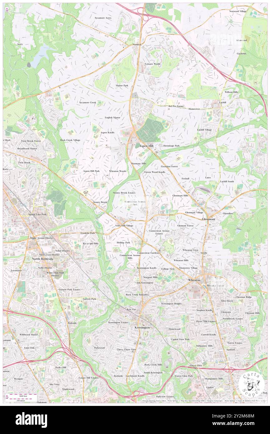 Connecticut Avenue Park, Montgomery County, USA, USA, Maryland, n 39 3' 45'', S 77 4' 39'', Karte, Cartascapes Map, veröffentlicht 2024. Erkunden Sie Cartascapes, eine Karte, die die vielfältigen Landschaften, Kulturen und Ökosysteme der Erde enthüllt. Reisen Sie durch Zeit und Raum und entdecken Sie die Verflechtungen der Vergangenheit, Gegenwart und Zukunft unseres Planeten. Stockfoto