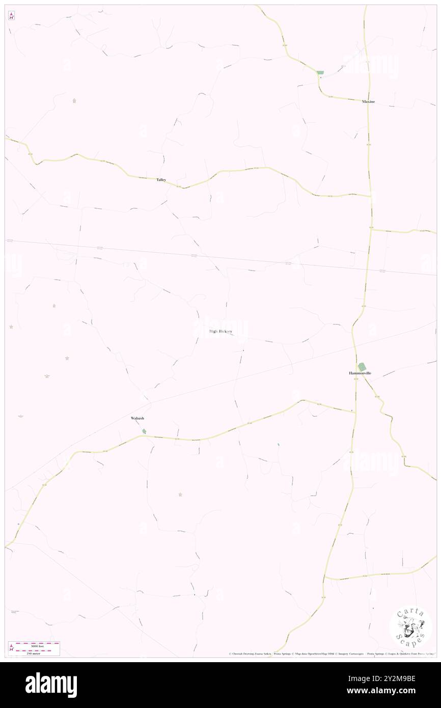 High Hickory, Hart County, USA, USA, Kentucky, n 37 25' 21'', S 85 49' 47'', Karte, Cartascapes Map, veröffentlicht 2024. Erkunden Sie Cartascapes, eine Karte, die die vielfältigen Landschaften, Kulturen und Ökosysteme der Erde enthüllt. Reisen Sie durch Zeit und Raum und entdecken Sie die Verflechtungen der Vergangenheit, Gegenwart und Zukunft unseres Planeten. Stockfoto