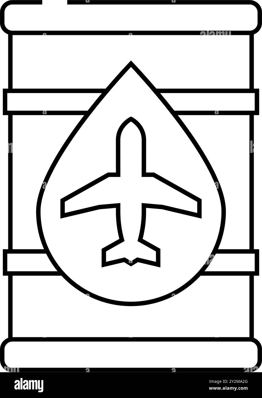 Kraftstoffanalyse Flugzeuglinien-Symbol-Illustration Stock Vektor