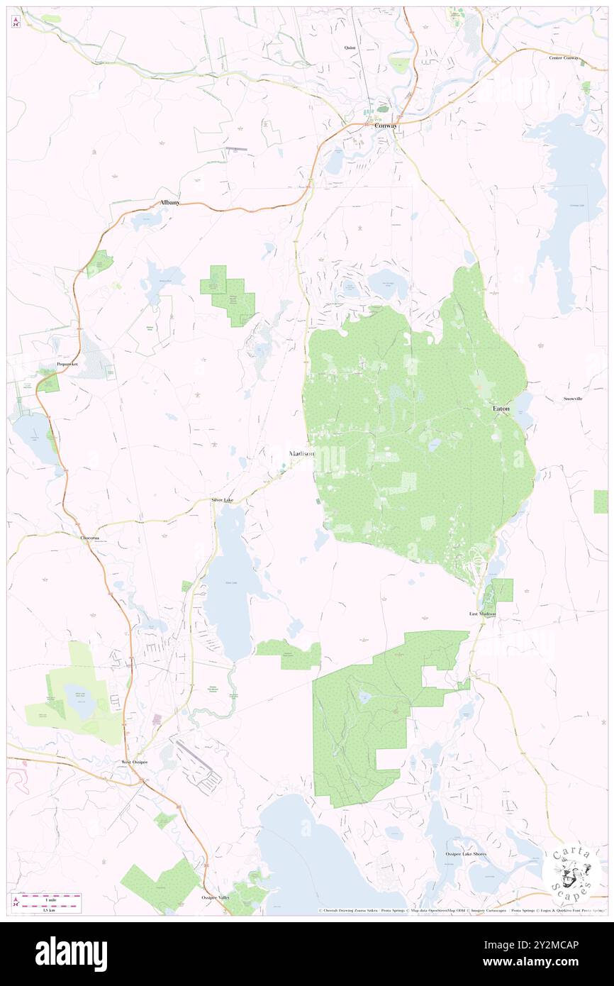 Madison, Carroll County, USA, New Hampshire, n 43 53' 57'', S 71 8' 54'', Karte, Cartascapes Map, veröffentlicht 2024. Erkunden Sie Cartascapes, eine Karte, die die vielfältigen Landschaften, Kulturen und Ökosysteme der Erde enthüllt. Reisen Sie durch Zeit und Raum und entdecken Sie die Verflechtungen der Vergangenheit, Gegenwart und Zukunft unseres Planeten. Stockfoto