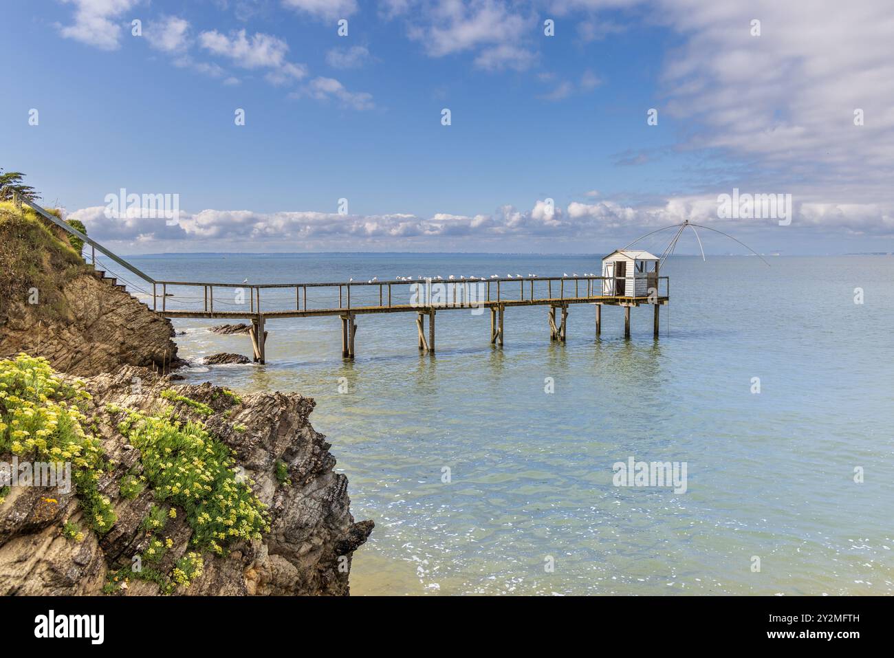 Pêcherie , Préfailles, Frankreich, Loire Atlantique, été Stockfoto