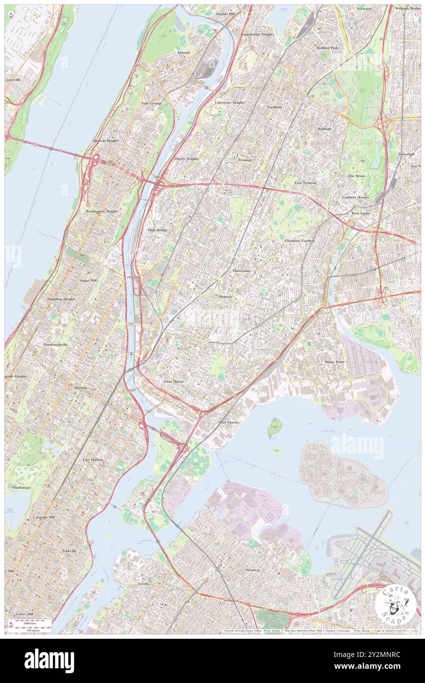 Plaza de Los Angeles, Bronx County, USA, Vereinigte Staaten, New York, n 40 49' 13'', S 73 54' 48'', Karte, Cartascapes Map, veröffentlicht 2024. Erkunden Sie Cartascapes, eine Karte, die die vielfältigen Landschaften, Kulturen und Ökosysteme der Erde enthüllt. Reisen Sie durch Zeit und Raum und entdecken Sie die Verflechtungen der Vergangenheit, Gegenwart und Zukunft unseres Planeten. Stockfoto