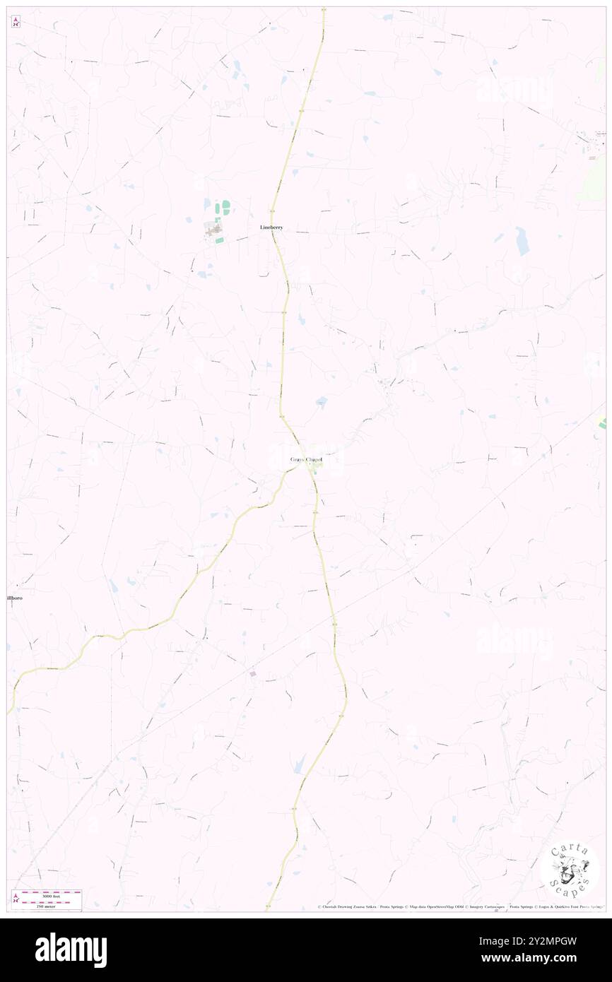 Grays Chapel, Randolph County, USA, Vereinigte Staaten, North Carolina, n 35 49' 7''', S 79 41' 55'', Karte, Cartascapes Map, veröffentlicht 2024. Erkunden Sie Cartascapes, eine Karte, die die vielfältigen Landschaften, Kulturen und Ökosysteme der Erde enthüllt. Reisen Sie durch Zeit und Raum und entdecken Sie die Verflechtungen der Vergangenheit, Gegenwart und Zukunft unseres Planeten. Stockfoto