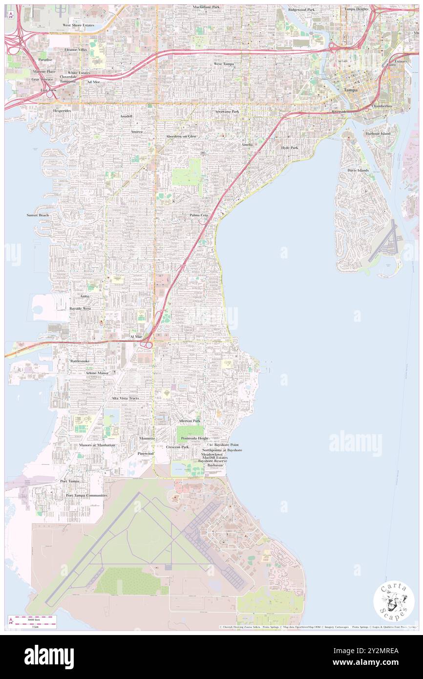 Hendry Manor, Hillsborough County, USA, Vereinigte Staaten, Florida, n 27 53' 55'', S 82 29' 31'', Karte, Cartascapes Map, veröffentlicht 2024. Erkunden Sie Cartascapes, eine Karte, die die vielfältigen Landschaften, Kulturen und Ökosysteme der Erde enthüllt. Reisen Sie durch Zeit und Raum und entdecken Sie die Verflechtungen der Vergangenheit, Gegenwart und Zukunft unseres Planeten. Stockfoto