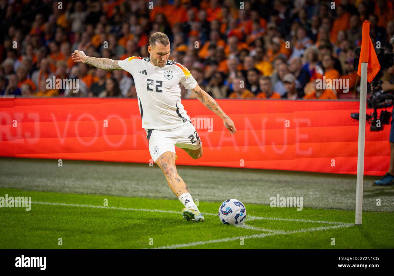 Amsterdam, Niederlande. September 2024. David Raum (DFB) Niederlande - Deutschland Niederlande - Deutschland 10.09.2024 Credit: Moritz Müller/Alamy Live News Stockfoto