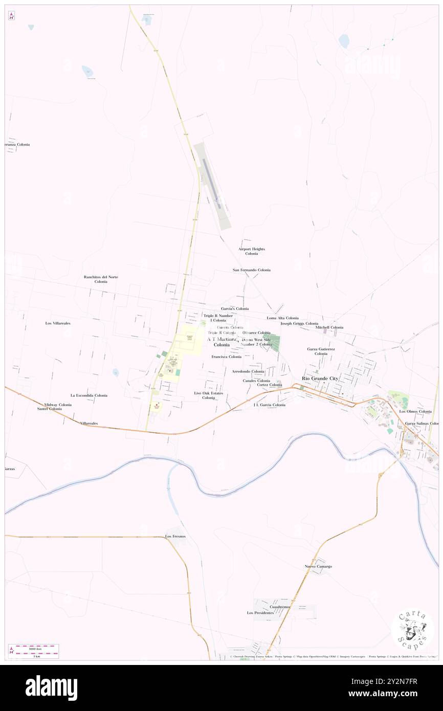 Triple R Colonia, Starr County, USA, USA, Texas, n 26 23' 32'', S 98 50' 36'', Karte, Cartascapes Map, veröffentlicht 2024. Erkunden Sie Cartascapes, eine Karte, die die vielfältigen Landschaften, Kulturen und Ökosysteme der Erde enthüllt. Reisen Sie durch Zeit und Raum und entdecken Sie die Verflechtungen der Vergangenheit, Gegenwart und Zukunft unseres Planeten. Stockfoto