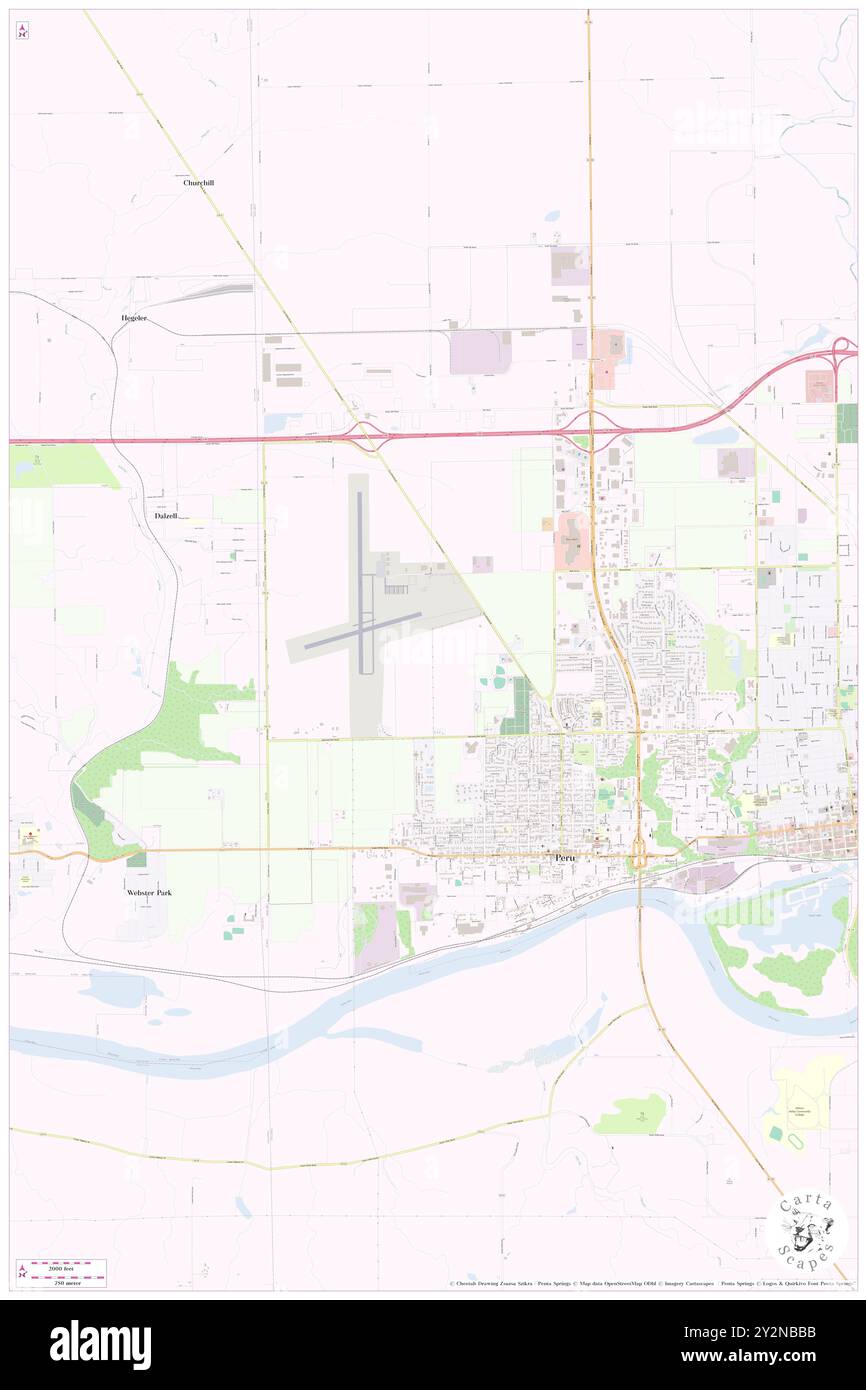 Peru, LaSalle County, USA, USA, Illinois, n 41 19' 39'', S 89 7' 44'', Karte, Cartascapes Map, veröffentlicht 2024. Erkunden Sie Cartascapes, eine Karte, die die vielfältigen Landschaften, Kulturen und Ökosysteme der Erde enthüllt. Reisen Sie durch Zeit und Raum und entdecken Sie die Verflechtungen der Vergangenheit, Gegenwart und Zukunft unseres Planeten. Stockfoto