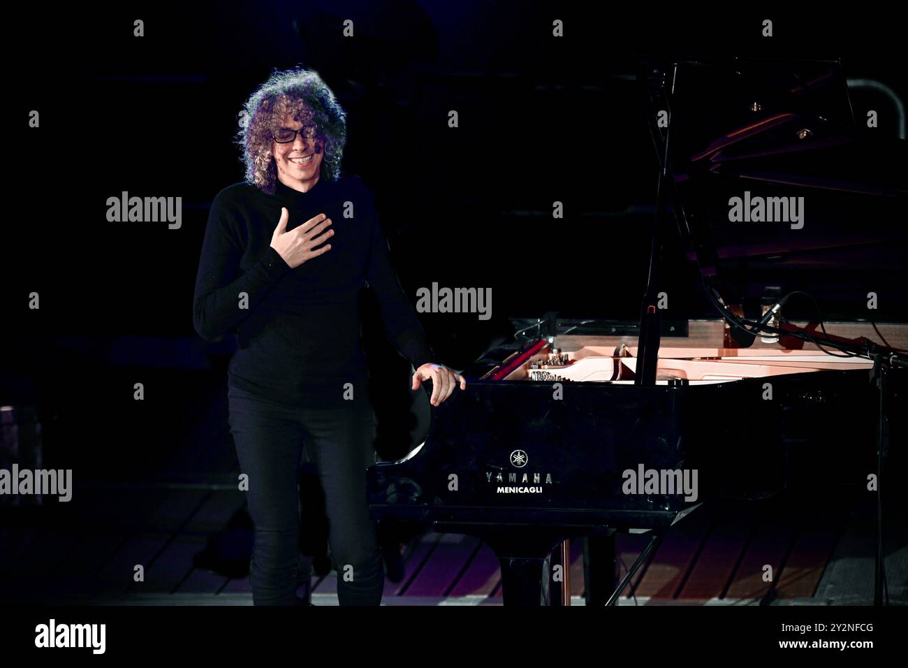 Giovanni Allevi während GIOVANNI ALLEVI, italienischer Sänger Musikkonzert in LECCO, Italien, 7. September 2024 Stockfoto