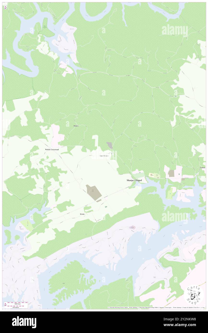 Oak Grove, Union County, USA, USA, Tennessee, n 36 21' 12'', S 83 49' 7'', Karte, Cartascapes Map, veröffentlicht 2024. Erkunden Sie Cartascapes, eine Karte, die die vielfältigen Landschaften, Kulturen und Ökosysteme der Erde enthüllt. Reisen Sie durch Zeit und Raum und entdecken Sie die Verflechtungen der Vergangenheit, Gegenwart und Zukunft unseres Planeten. Stockfoto