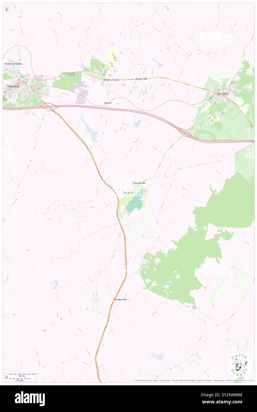 Old Tavern, Fauquier County, USA, USA, Virginia, n 38 49' 53'', S 77 48' 42'', Karte, Cartascapes Map, veröffentlicht 2024. Erkunden Sie Cartascapes, eine Karte, die die vielfältigen Landschaften, Kulturen und Ökosysteme der Erde enthüllt. Reisen Sie durch Zeit und Raum und entdecken Sie die Verflechtungen der Vergangenheit, Gegenwart und Zukunft unseres Planeten. Stockfoto