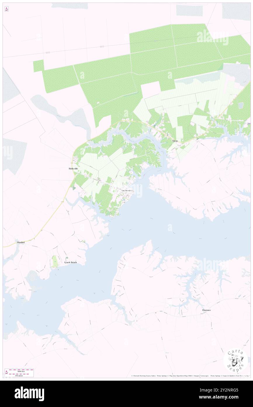 Vandemere, Pamlico County, USA, Vereinigte Staaten, North Carolina, n 35 11' 2'', S 76 39' 48'', Karte, Cartascapes Map, veröffentlicht 2024. Erkunden Sie Cartascapes, eine Karte, die die vielfältigen Landschaften, Kulturen und Ökosysteme der Erde enthüllt. Reisen Sie durch Zeit und Raum und entdecken Sie die Verflechtungen der Vergangenheit, Gegenwart und Zukunft unseres Planeten. Stockfoto