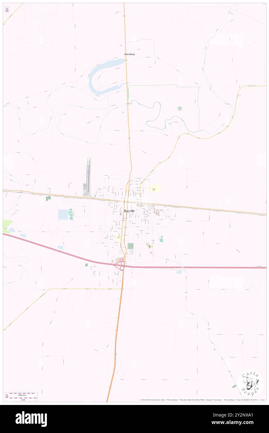 Rayville, Richland Parish, USA, USA, Louisiana, n 32 28' 38''', S 91 45' 17'', Karte, Cartascapes Map, veröffentlicht 2024. Erkunden Sie Cartascapes, eine Karte, die die vielfältigen Landschaften, Kulturen und Ökosysteme der Erde enthüllt. Reisen Sie durch Zeit und Raum und entdecken Sie die Verflechtungen der Vergangenheit, Gegenwart und Zukunft unseres Planeten. Stockfoto