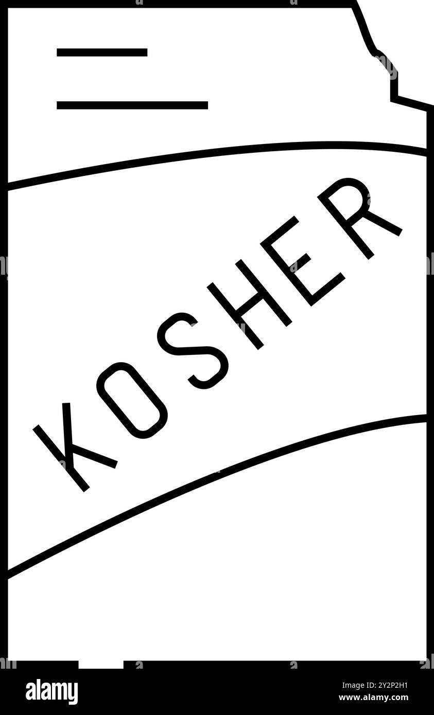 Abbildung des Symbols für koschere Salzlinien Stock Vektor