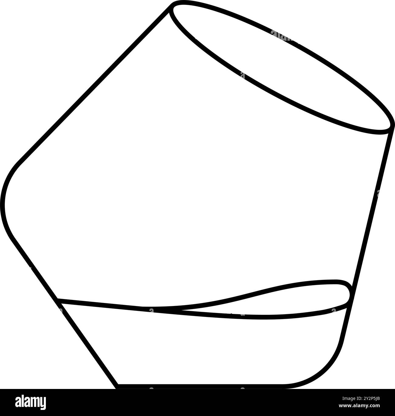 Trinken Wein Glas Linie Symbol Vektor Illustration Stock Vektor