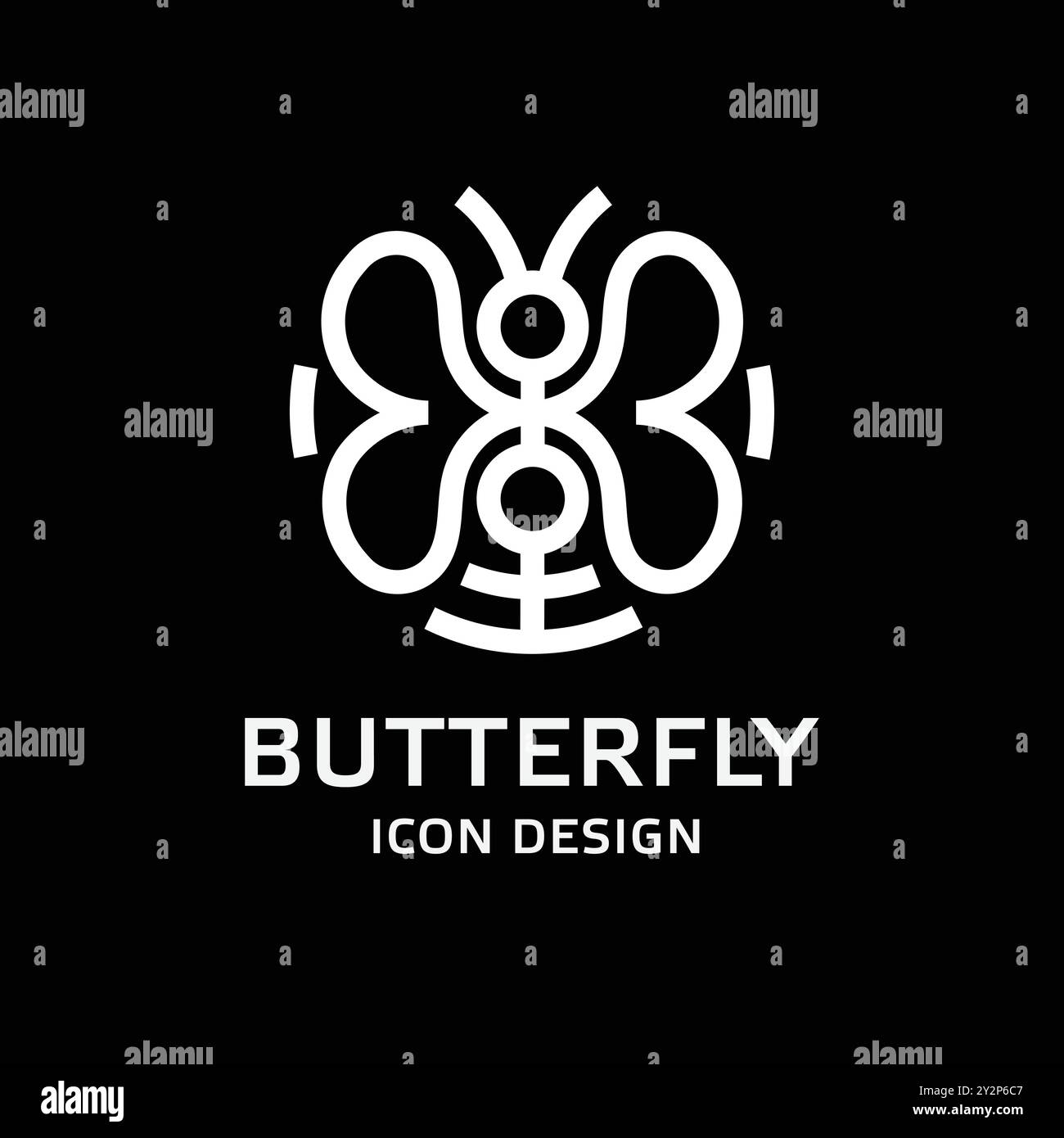 Schmetterling umrissen Symbol Design Symbol Vektor Illustration Stock Vektor