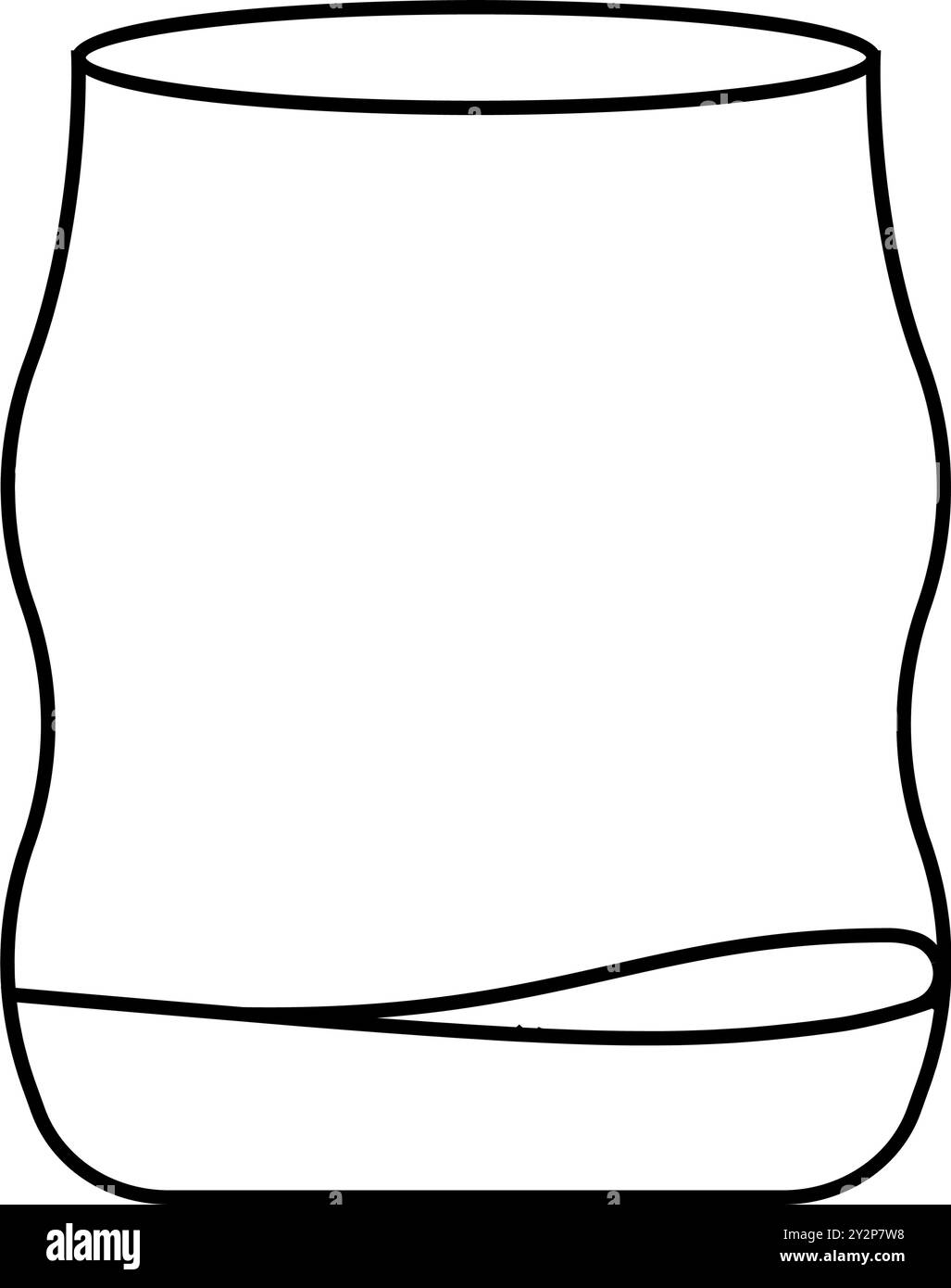 Rote Weinglas Linie Symbol Vektor Illustration Stock Vektor