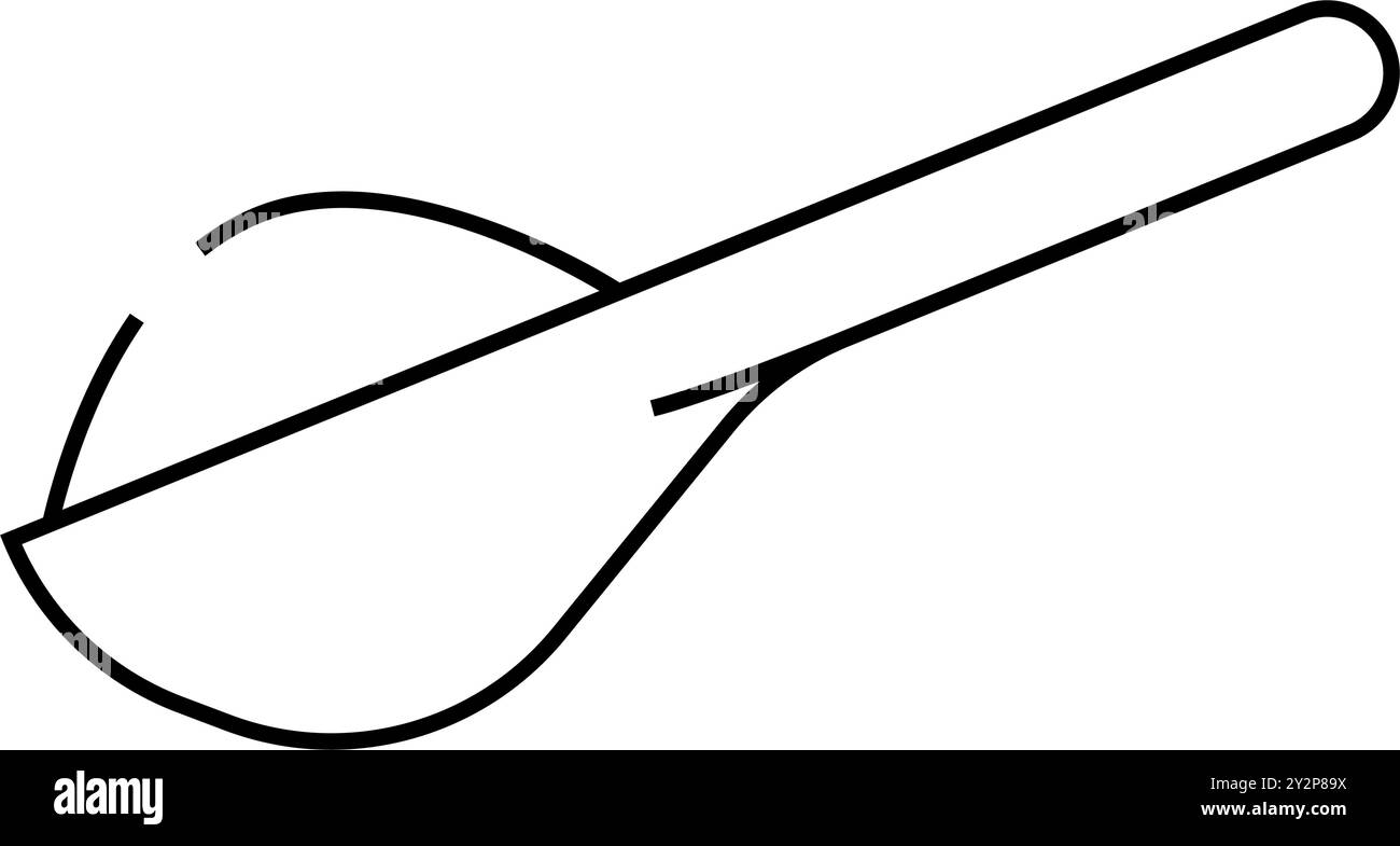 Abbildung des Symbols „Salzlöffel aus Holz“ Stock Vektor