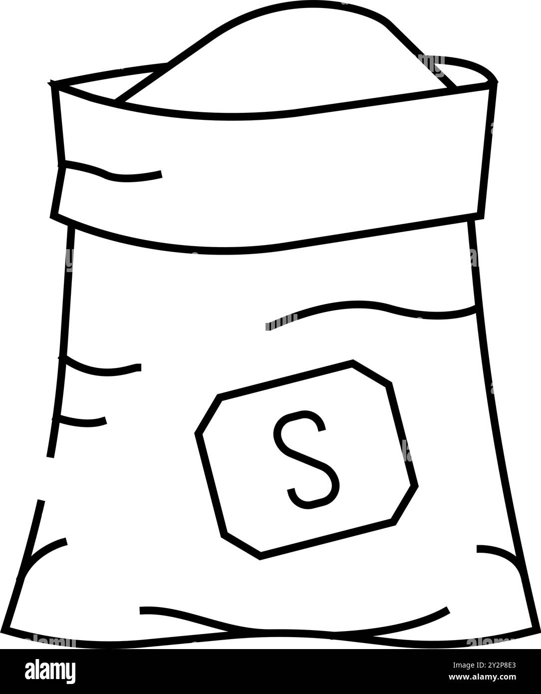 Vektorgrafik für das Symbol für die Salzlinie des Beutels Stock Vektor