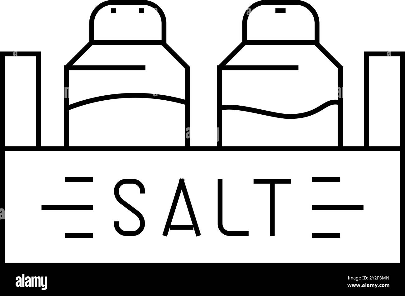 Abbildung des Symbols für die Salzlinie der Tabelle Stock Vektor