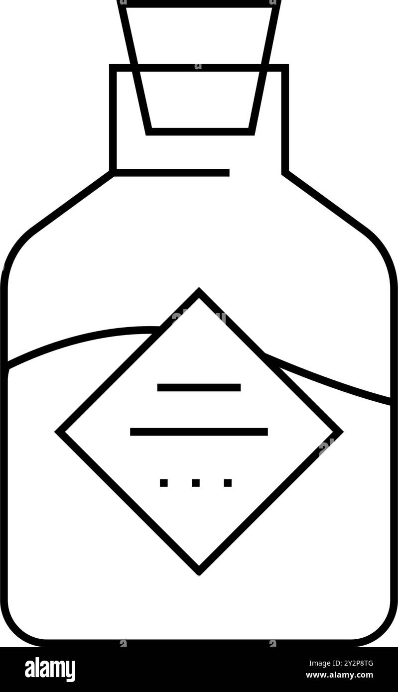 Abbildung des Symbols für die Salzlinie des Badezimmers Stock Vektor