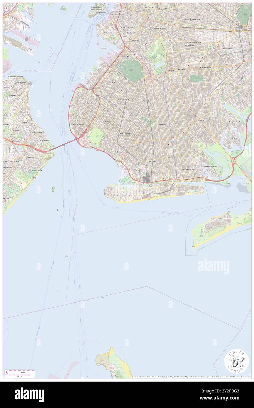 Coney Island, Kings County, USA, USA, New York, n 40 34' 40'', S 73 59' 38'', Karte, Cartascapes Map, veröffentlicht 2024. Erkunden Sie Cartascapes, eine Karte, die die vielfältigen Landschaften, Kulturen und Ökosysteme der Erde enthüllt. Reisen Sie durch Zeit und Raum und entdecken Sie die Verflechtungen der Vergangenheit, Gegenwart und Zukunft unseres Planeten. Stockfoto