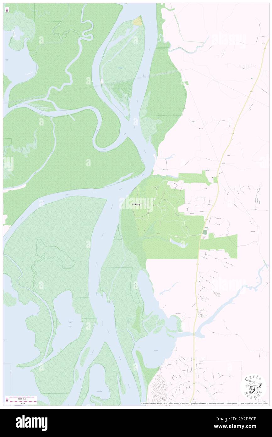 Blakeley, Baldwin County, USA, Vereinigte Staaten, Alabama, n 30 44' 31''', S 87 55' 26'', Karte, Cartascapes Map, veröffentlicht 2024. Erkunden Sie Cartascapes, eine Karte, die die vielfältigen Landschaften, Kulturen und Ökosysteme der Erde enthüllt. Reisen Sie durch Zeit und Raum und entdecken Sie die Verflechtungen der Vergangenheit, Gegenwart und Zukunft unseres Planeten. Stockfoto