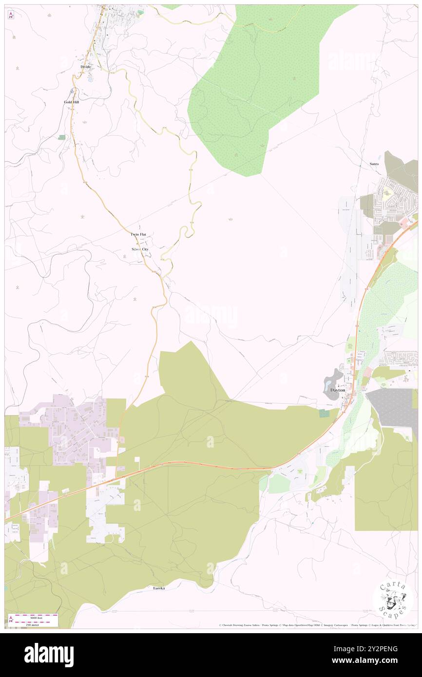 Johntown (historisch), Lyon County, USA, USA, Nevada, n 39 15' 3'', S 119 37' 25'', Karte, Cartascapes Map, veröffentlicht 2024. Erkunden Sie Cartascapes, eine Karte, die die vielfältigen Landschaften, Kulturen und Ökosysteme der Erde enthüllt. Reisen Sie durch Zeit und Raum und entdecken Sie die Verflechtungen der Vergangenheit, Gegenwart und Zukunft unseres Planeten. Stockfoto